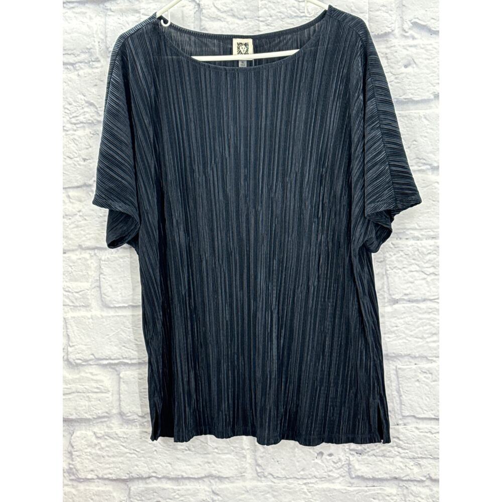 Anne Klein Women's Shirt Black XL